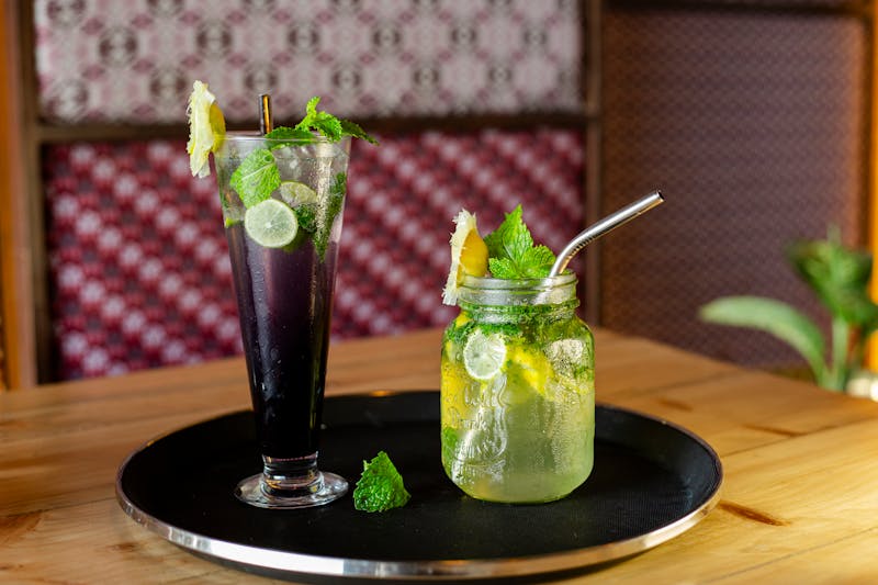 Freshly squeezed lemonade with mint